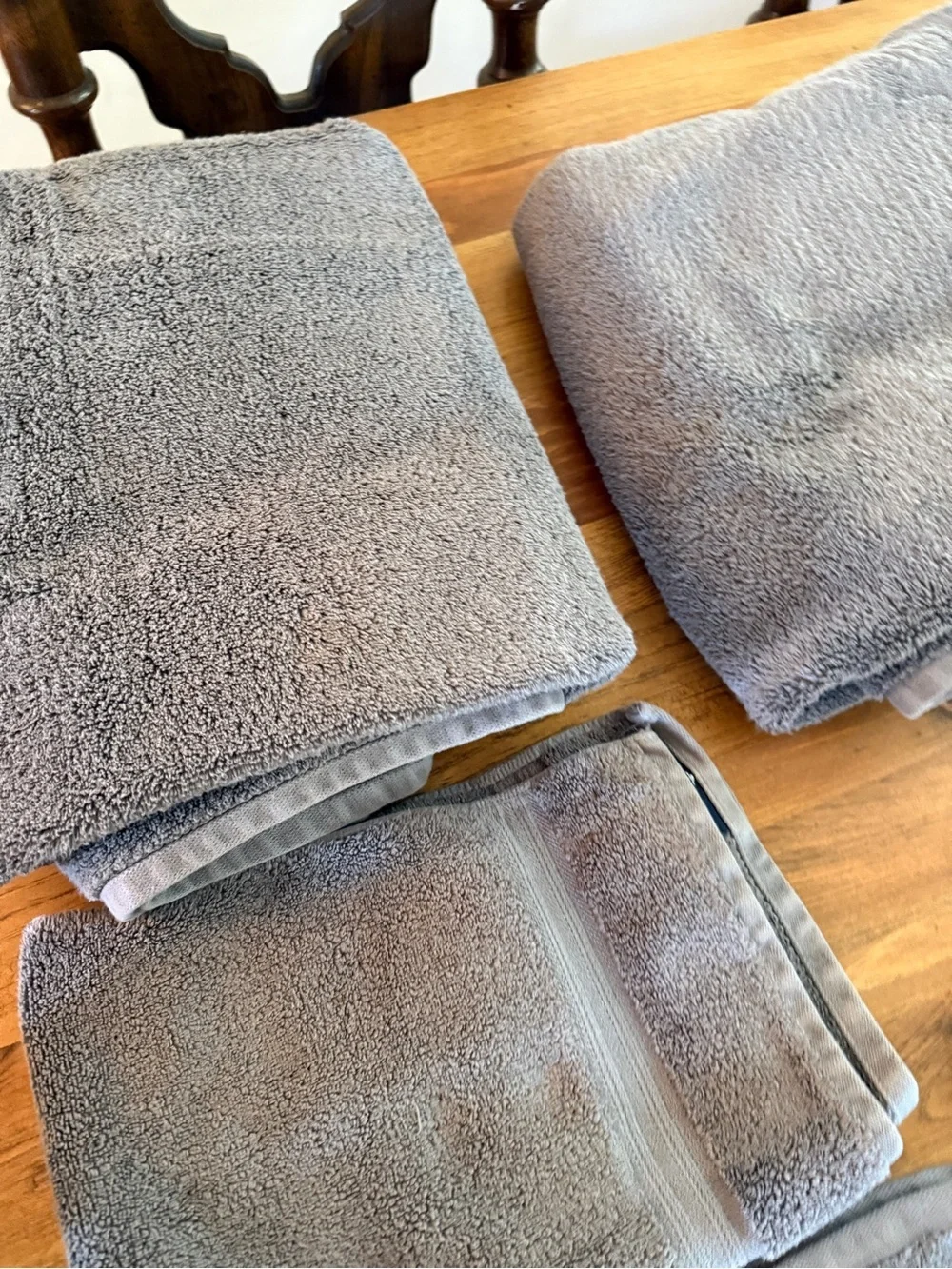 Brooks Brothers Gray and Mustard Towel with Brand Tag